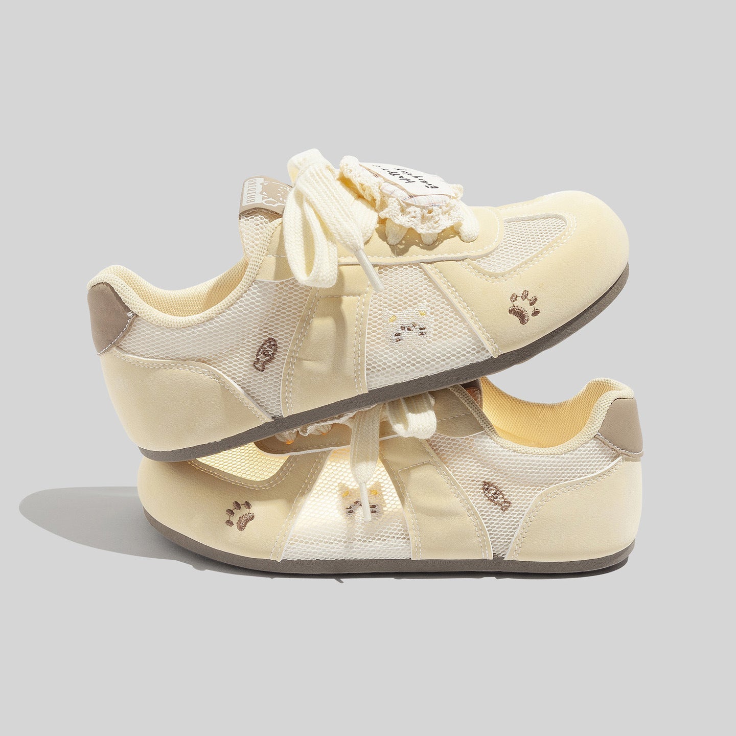 Damen Sportliche Sneakers mit niedlichem Tiermotiv und atmungsaktiver Mesh-Oberfläche