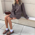 Damen Strickjacke mit modernen Knopfdetails R&B