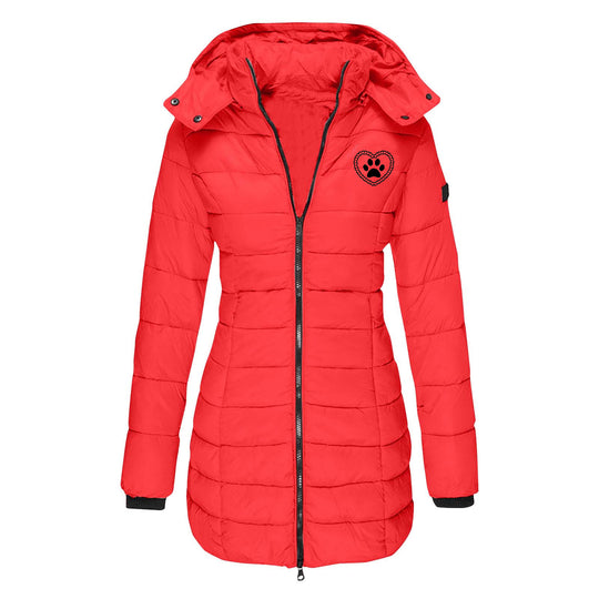 Damen gefütterte Übergangsjacke mit abnehmbarer Kapuze R&B