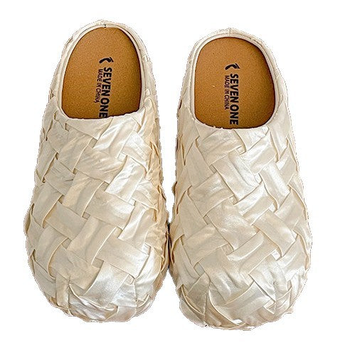 Damen Komfortable Clogs mit geflochtenem Obermaterial R&B