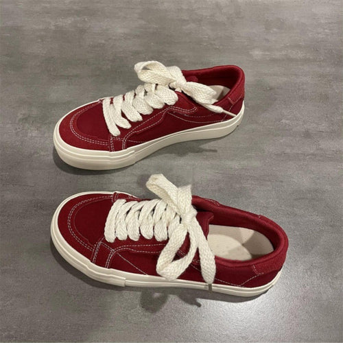 Damen lässige Sneaker mit dicker Sohle und robustem Obermaterial R&B