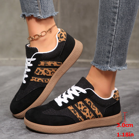Damen Sportliche Sneaker mit animalischem Muster und rutschfester Sohle R&B