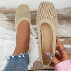 Damen Atmungsaktive Ballerinas mit R&Brnem Lochdesign R&B