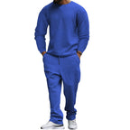 Herren lässiges Sweatshirt und Jogginghose Set mit strukturiertem Stoff R&B