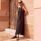 Damen Maxikleid mit elegantem Schnitt und seitlichen Schlitzen R&B