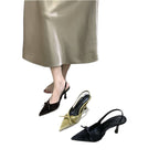 Damen Slingback Pumps mit zierlichem Schleifendetail R&B