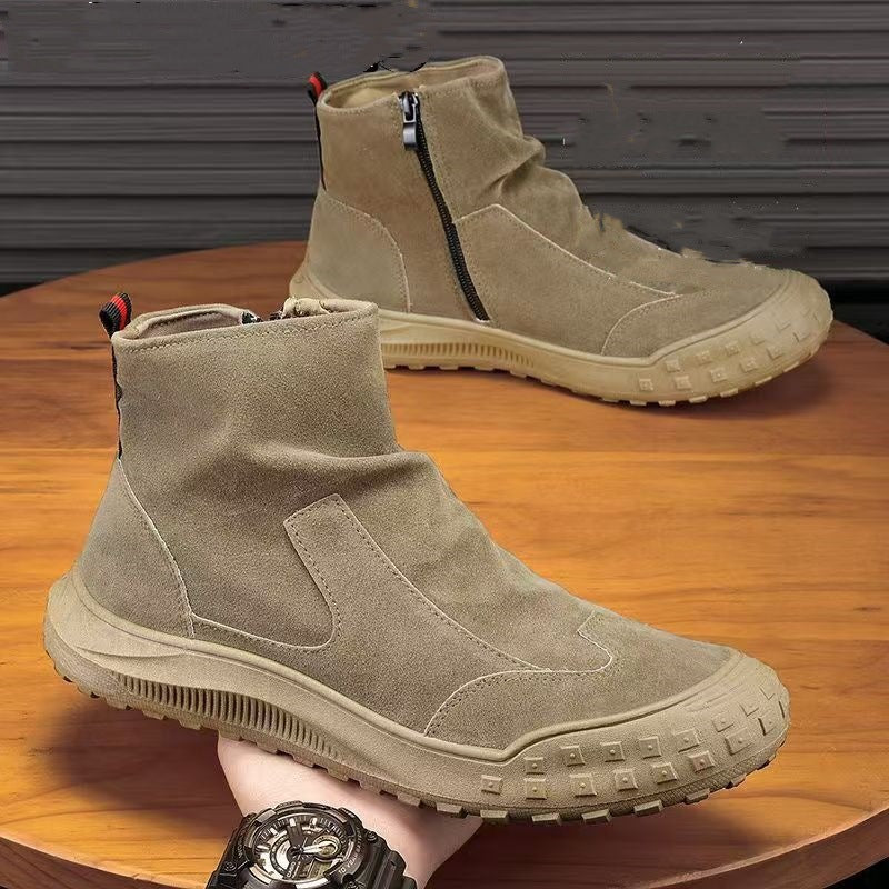 Damen modische Ankle-Boots mit robustem Profil und praktischem Reißverschluss R&B