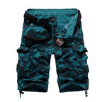 Herren Camo Cargo-Shorts mit mehreren Taschen und verstellbarem Bund R&B