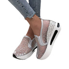 Damen Komfort-Sneaker mit funkelndem Netzdesign und anatomischem Fußbett R&B