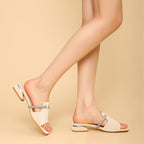Damen elegante Sandalen mit Glitzerakzenten R&B