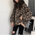 Damen Oversized Strickpullover mit Leopardenmuster und weichem Material R&B