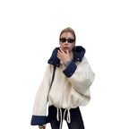 Damen modische Übergangsjacke mit kuscheliger Innenseite und verstellbarem Saum R&B