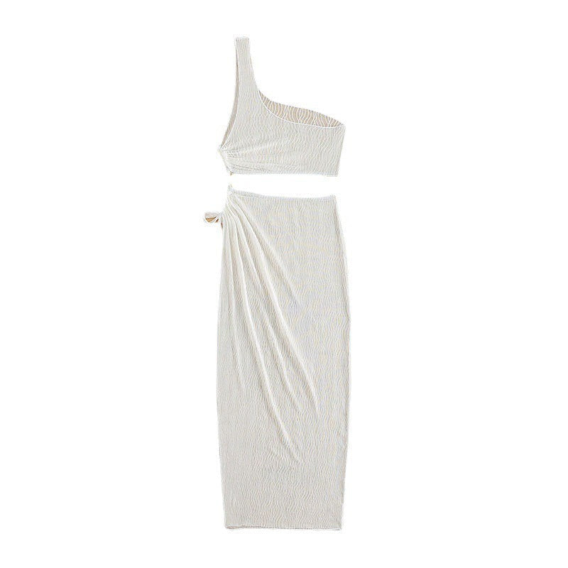 Damen Tragefreundliches Wickelkleid mit asymmetrischem Oberteil und elastischem Bund R&B