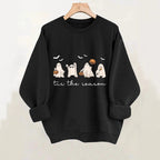 Damen Sweatshirt mit verspielt gruseligem Motiv