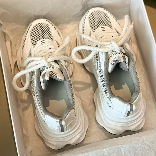 Damen Sportliche Sneakers mit atmungsaktiven Mesh-Details und dämpfender Sohle R&B