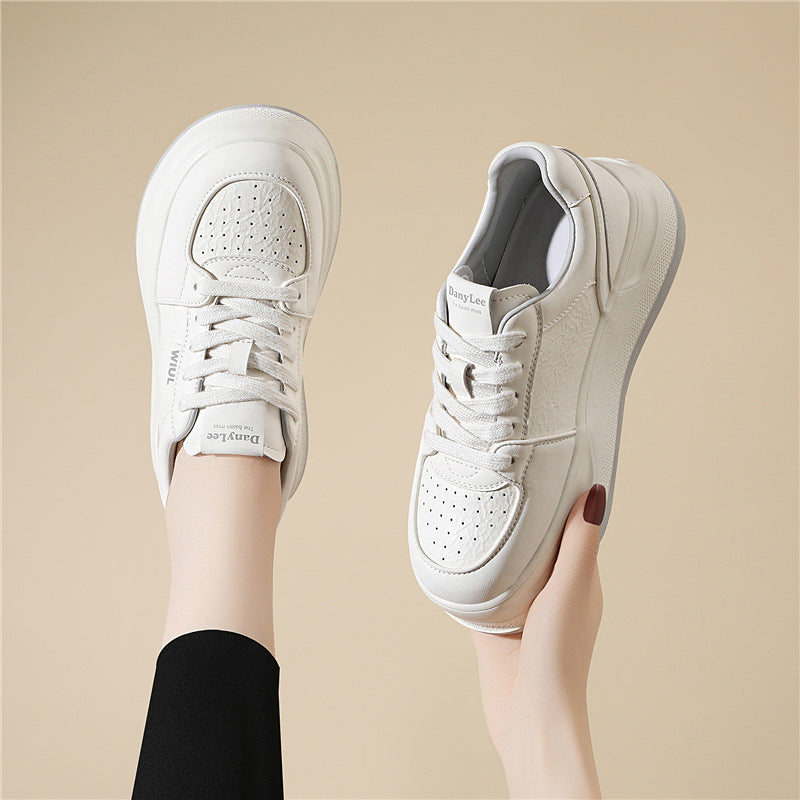 Damen Modische und komfortable Sneakers mit weicher Lederoberfläche R&B