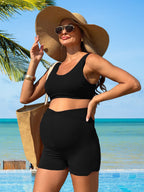 Damen Sportlicher Tankini mit elastischem Bund R&B