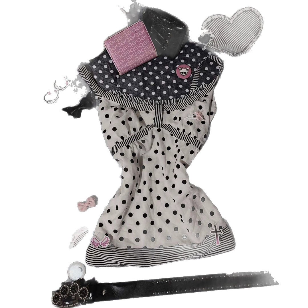 Damen Charmantes Polka-Dots Top R&B