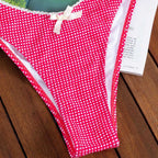 Damen Triangel-Bikini mit gehäkeltem Unterrock
