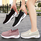 Damen Luftige Slip-On Sneakers mit elastischem Strickdesign R&B