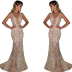 Damen Elegantes Abendkleid mit schimmernden Pailletten und figurbetontem Schnitt R&B