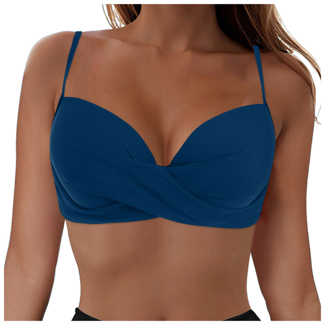 Damen Elegantes Bikinioberteil mit Wickeldesign R&B