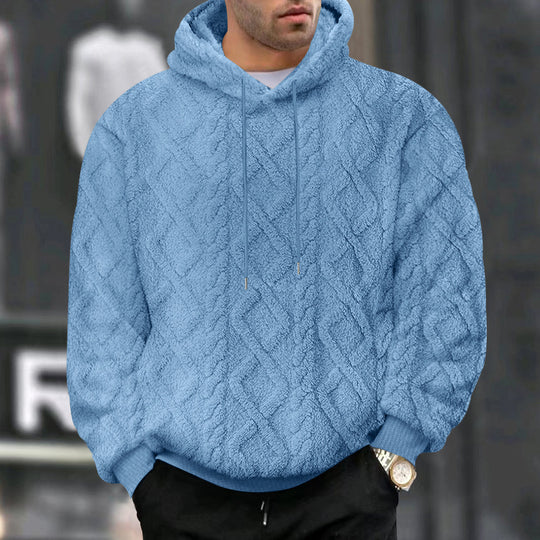 Herren Kuscheliger Hoodiepullover mit strukturiertem Design und modernem Schnitt R&B
