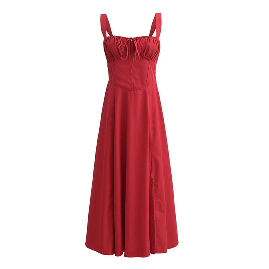 Damen Maxikleid mit gerafftem Oberteil R&B