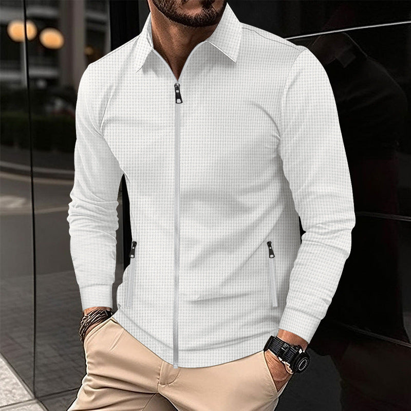 Herren modische Übergangsjacke mit Reißverschluss und praktischen Taschen R&B