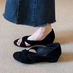 Damen elegante Mokassins mit modischem Knoten-Detail