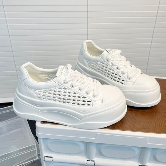 Damen Sneaker mit luftiger Netzstruktur und bequemer Plateausohle R&B