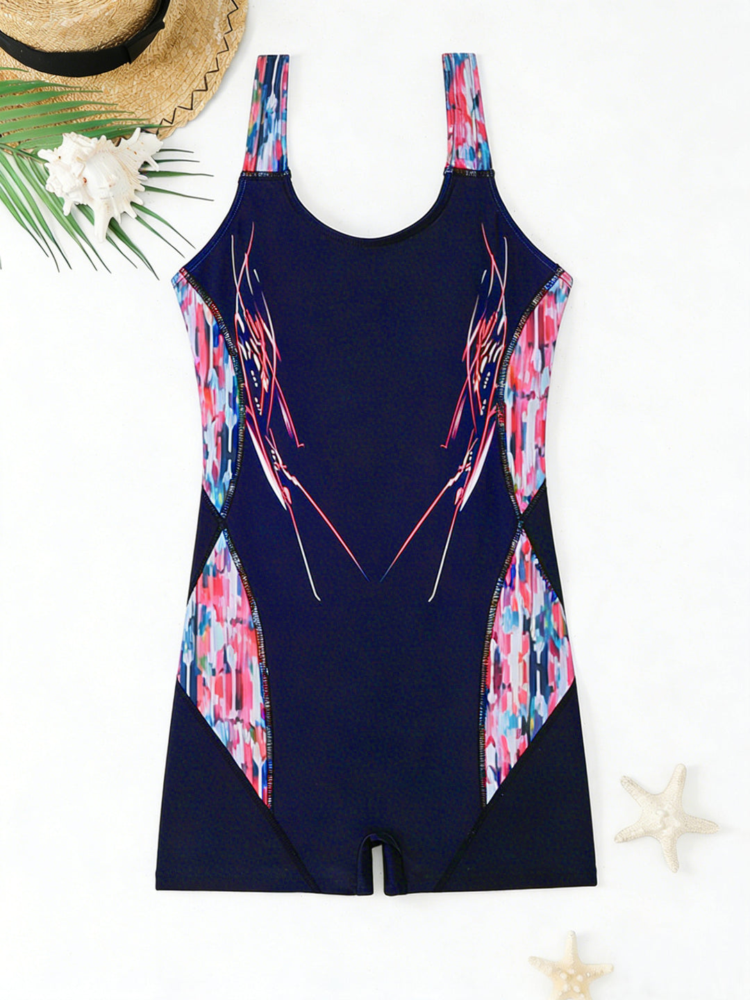 Damen Sportlicher Schwimmanzug mit ergonomischem Schnitt und buntem Design R&B