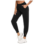 Damen Bequeme Sporthose mit elastischem Bund und seitlichen Taschen R&B