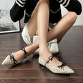 Damen Ballerinas mit elegantem Riemen und modischem Punkten-Design R&B