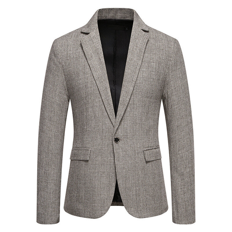 Herren eleganter Blazer mit feinem Karomuster