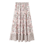 Damen Maxirock mit verspieltem Patchwork-Muster und voluminöser Silhouette R&B