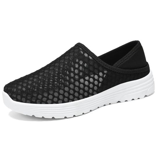 Damen Bequeme Slip-On Freizeitschuhe mit atmungsaktiver Netzstruktur R&B