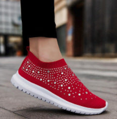 Damen Slip-On Sneakers mit Glitzer-Details R&B