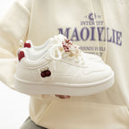 Damen Sneaker mit verspieltem Kirschmotiv und weichem Innenfutter
