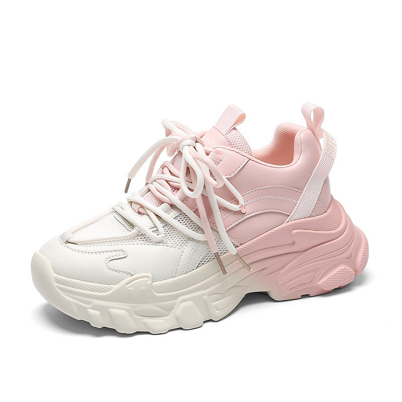 Damen Chunky Sport-Sneaker mit atmungsaktivem Obermaterial und elastischem Schnürsystem R&B