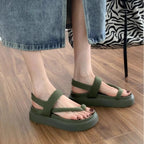 Damen komfortable Sandalen mit doppellagigem Riemendesign und rutschfester Sohle R&B