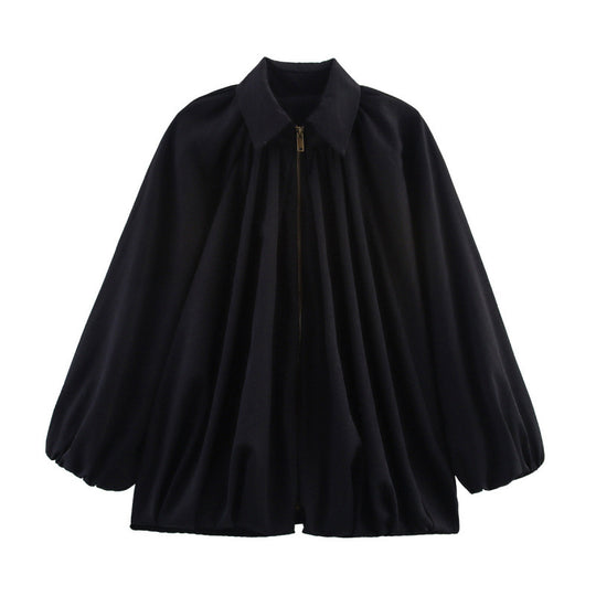 Damen Modische Bluse mit Volants und Reißverschluss R&B