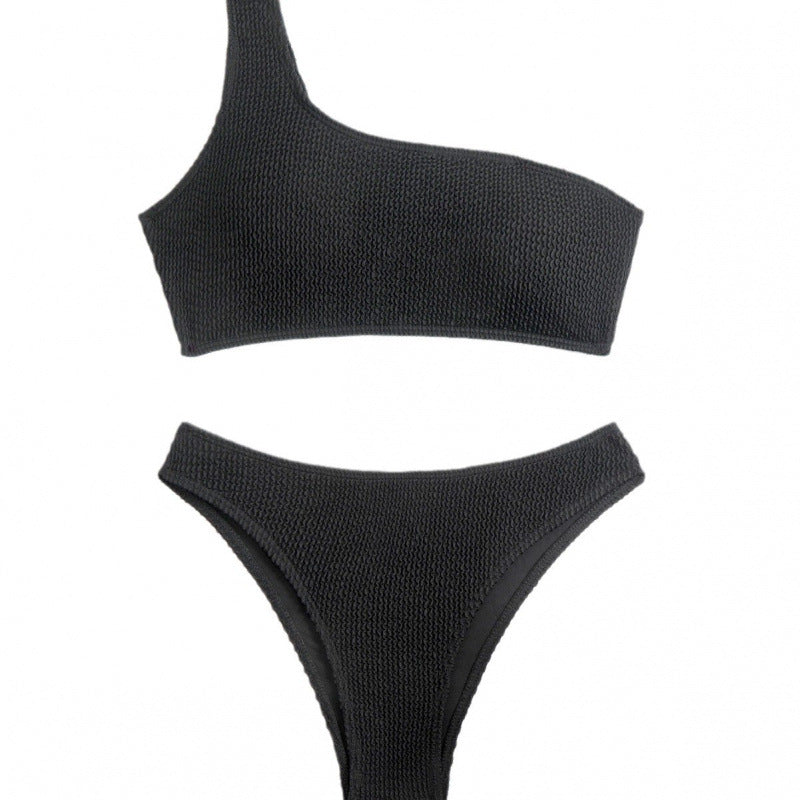 Damen Einseitiger Bikini mit strukturierter Oberfläche R&B
