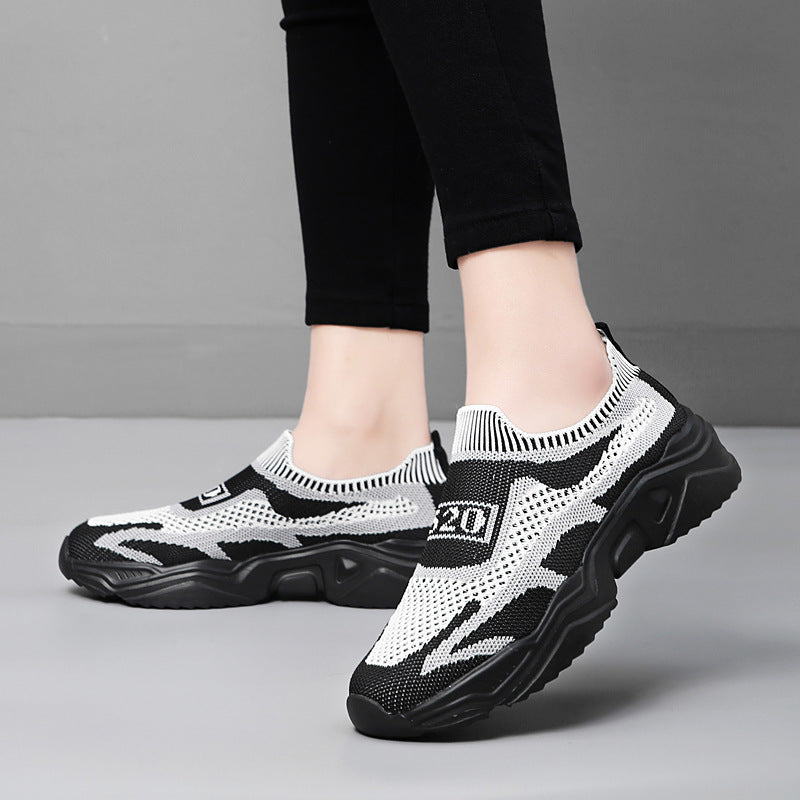 Damen Stretch-Sneaker mit atmungsaktivem Strickdesign und weichem Innenfutter