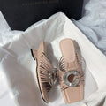 Damen elegante Riemchen-Sandalen mit Schmuckdetail R&B