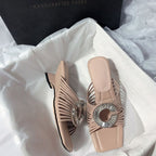 Damen elegante Riemchen-Sandalen mit Schmuckdetail R&B