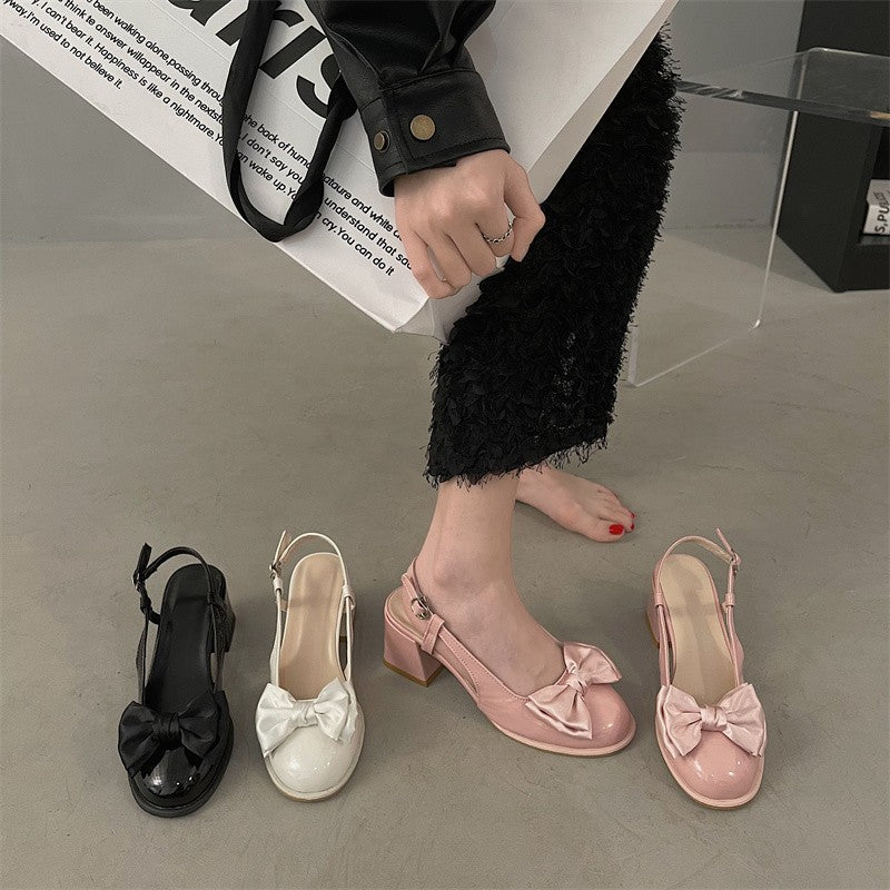 Damen Sling Heels mit floralem Akzent R&B