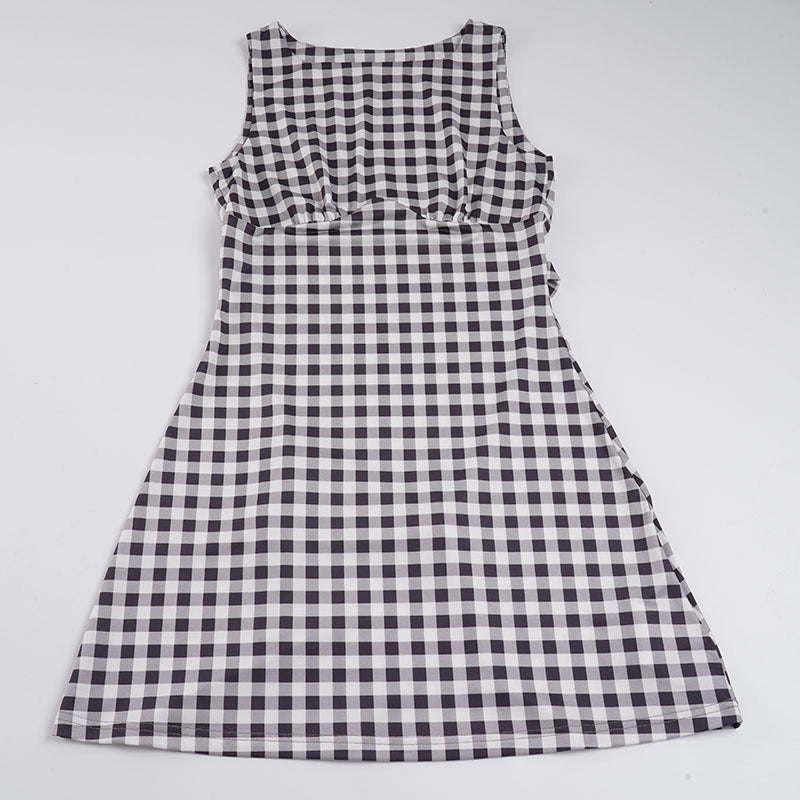 Damen Vichy-Kleid mit femininen Rüschen und schmeichelndem Schnitt R&B