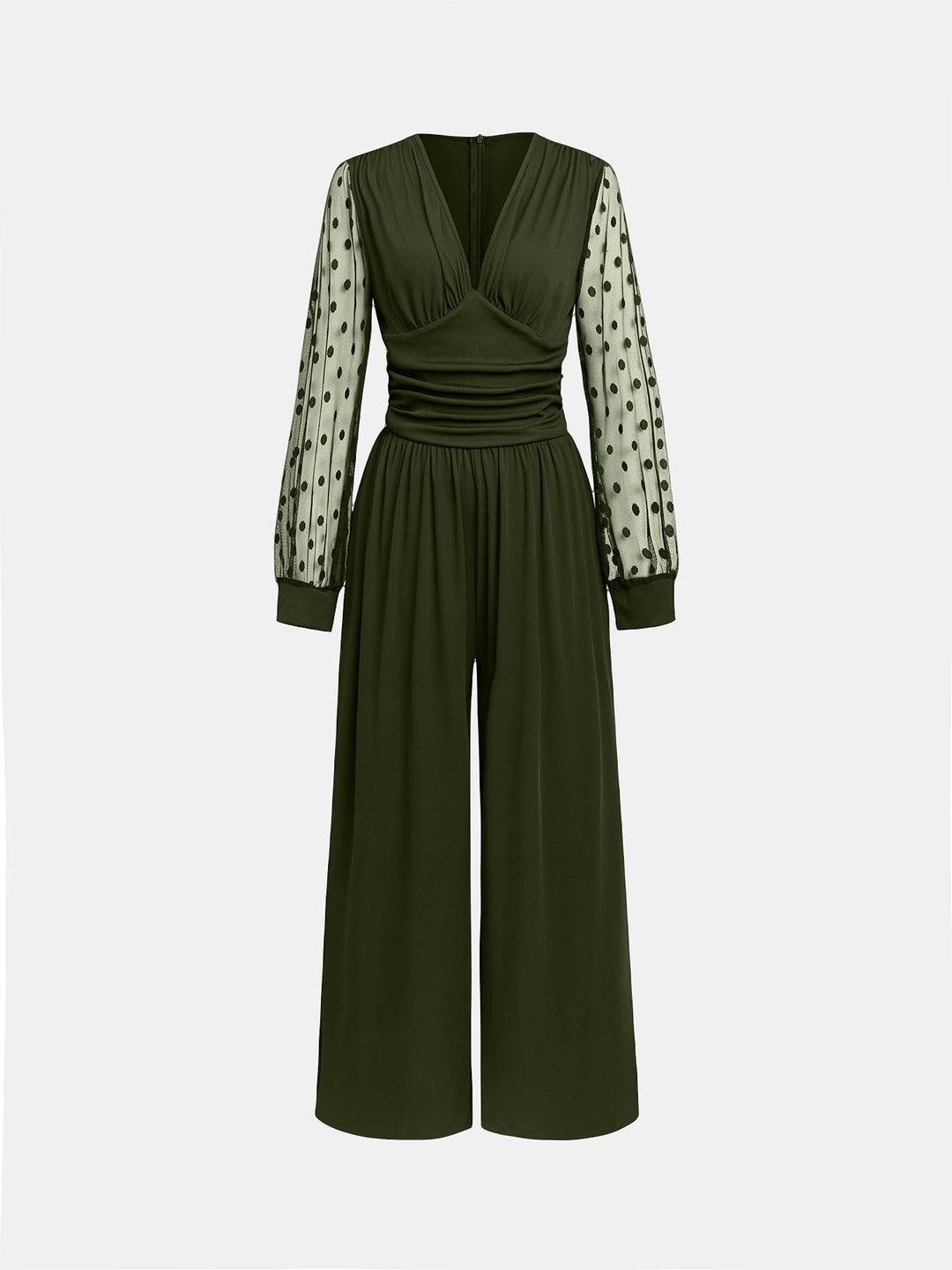 Damen Overall mit transparenten Puffärmeln R&B