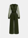 Damen Overall mit transparenten Puffärmeln R&B